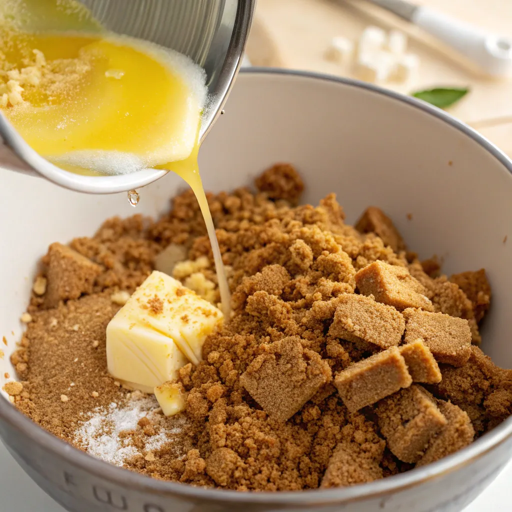  Crushed Biscoff cookies mixed with melted butter
