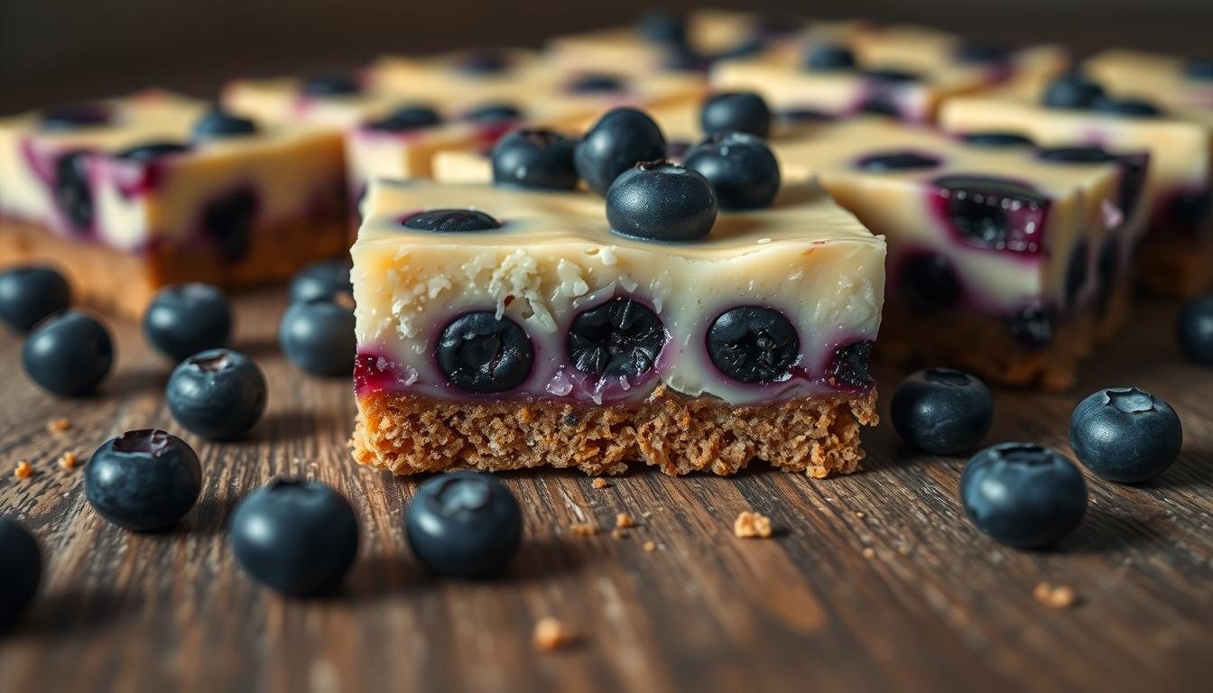 No-bake blueberry cheesecake bars