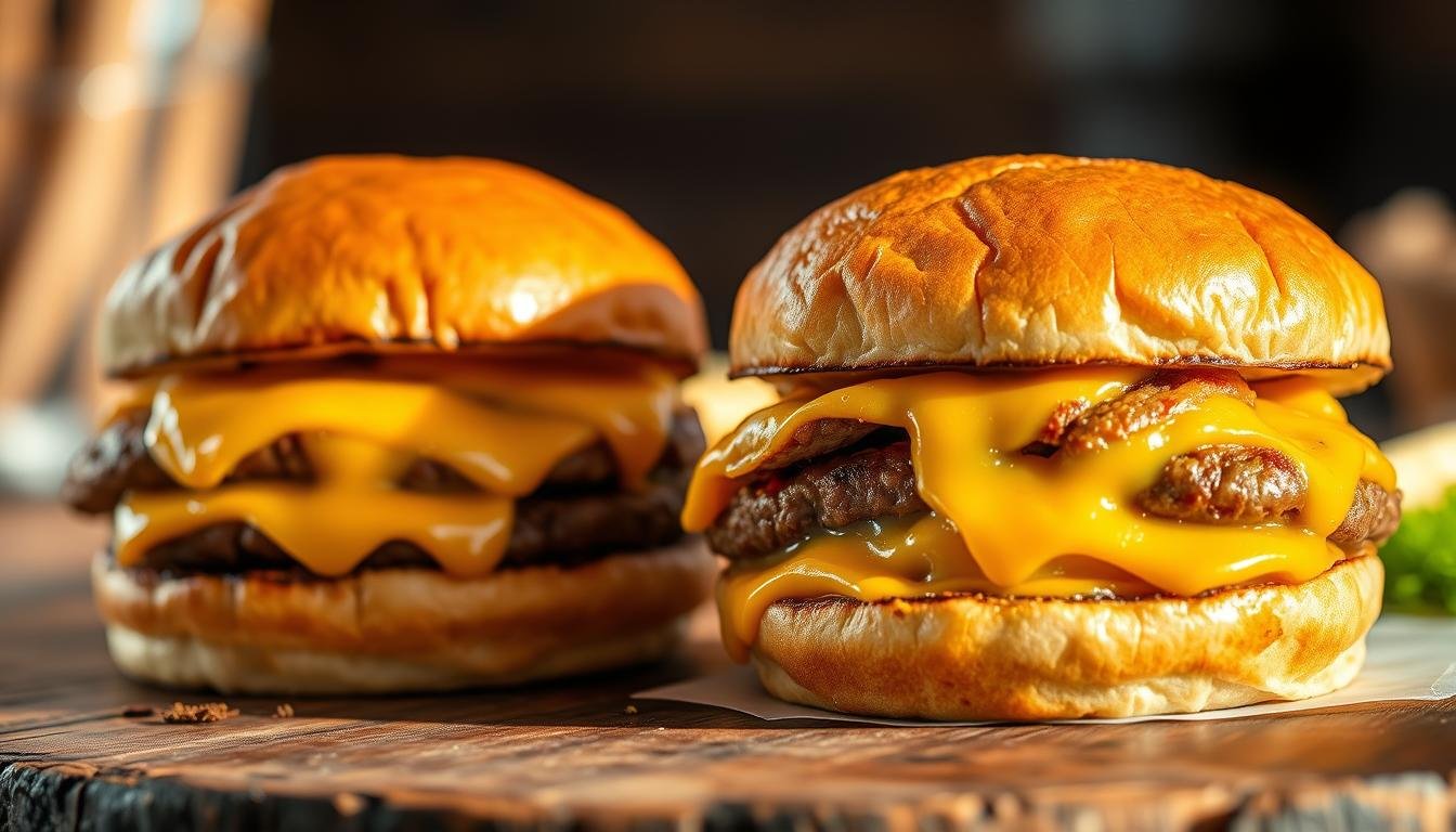 Stuffed cheese hamburgers